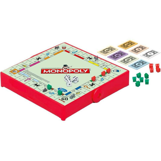 Hasbro -  Gaming - Monopoly Grab & Go! Portable Travel Board Game