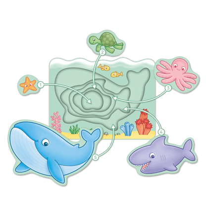 Orchard Toys - Under the Sea Wooden Nesting Puzzle 5 Pieces
