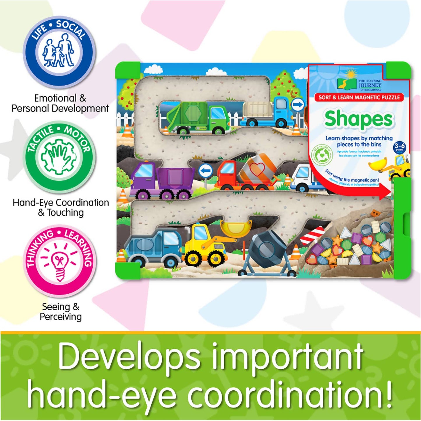 The Learning Journey - Sort & Learn Magnetic Puzzle - Shapes