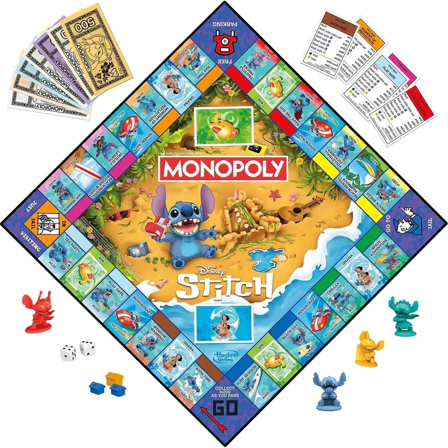 Hasbro -  Gaming - Monopoly Disney Stitch Edition Board Game