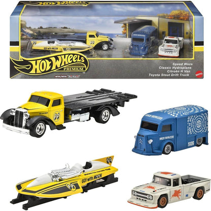Hot Wheels - Premium Collector Set - Vintage Race Team - Mattel