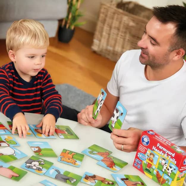 Orchard Toys - Farmyard Heads and Tails Game