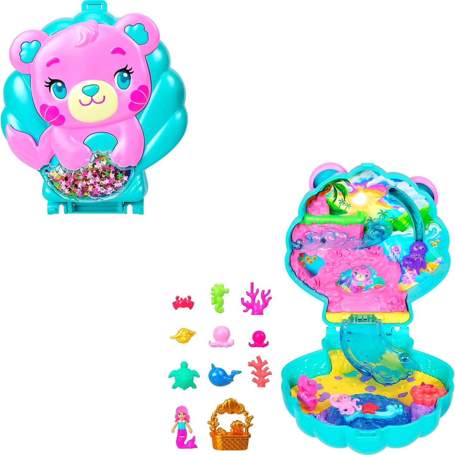 Polly Pocket - Glitter Island Compact Playset - Mattel