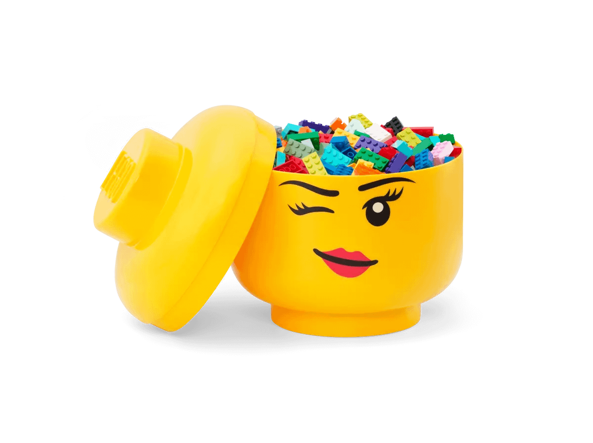 LEGO Storage Head Girl Winking Large - Room Copenhagen