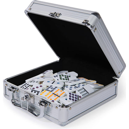 Cardinal -  Classics - Mexican Train Dominoes Set in Carry Case - Spin Master Games