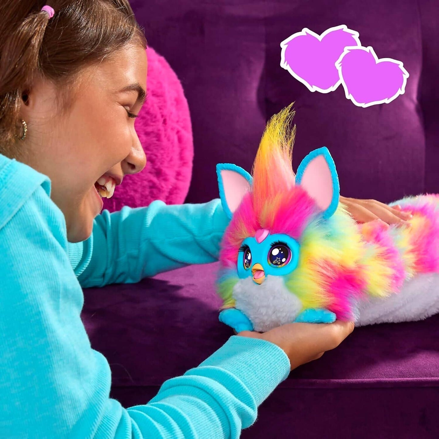 Furby - DJ Furby Rainbow Interactive Toy Plush - Hasbro