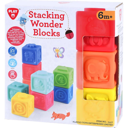 Playgo Toys Ent. Ltd  -  Stacking Wonder Blocks 9 Pcs