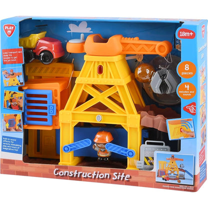 Playgo Toys Ent. Ltd  -  Construction Site 8 Pcs Playset