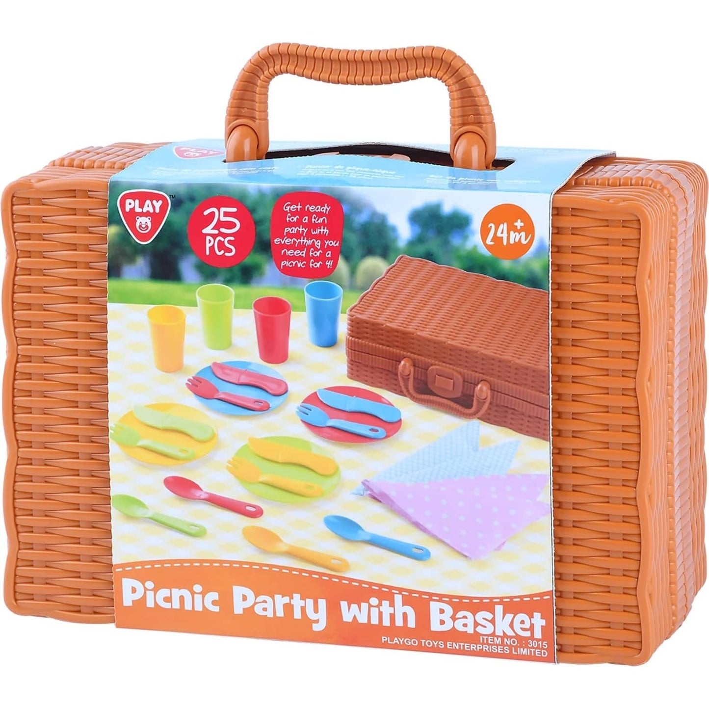 Playgo Toys Ent. Ltd  -  Picnic Party with Basket 25Pcs