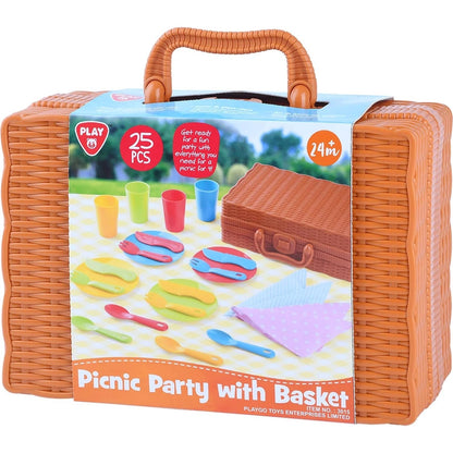 Playgo Toys Ent. Ltd  -  Picnic Party with Basket 25Pcs