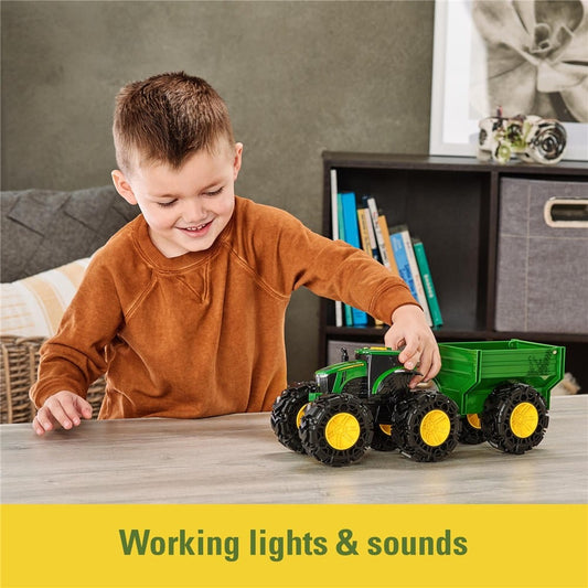 John Deere - Tomy 20cm Treads With Wagon - New Version