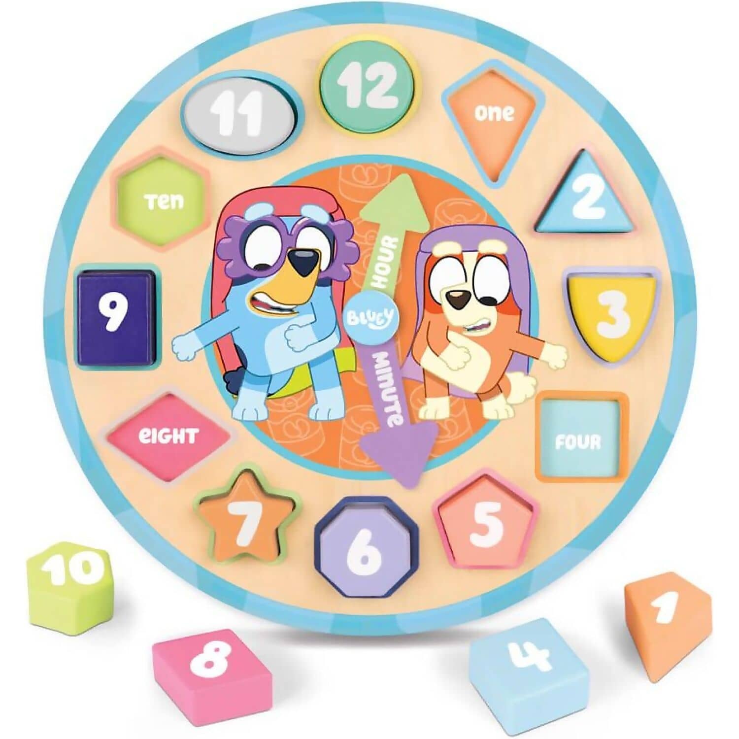 Bluey - Wooden Puzzle Clock