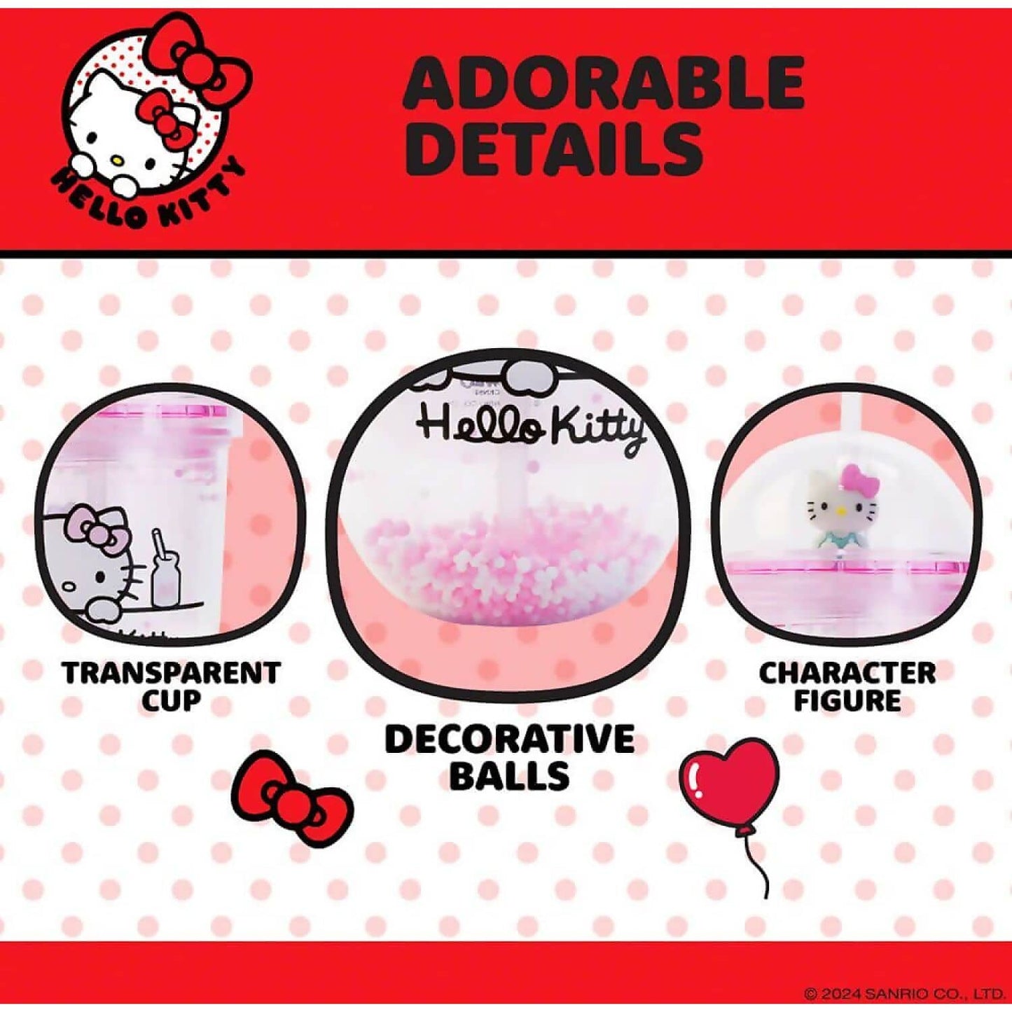 Hello Kitty -  and Friends - Hello Kitty Boba Cup 350ml - Jasnor