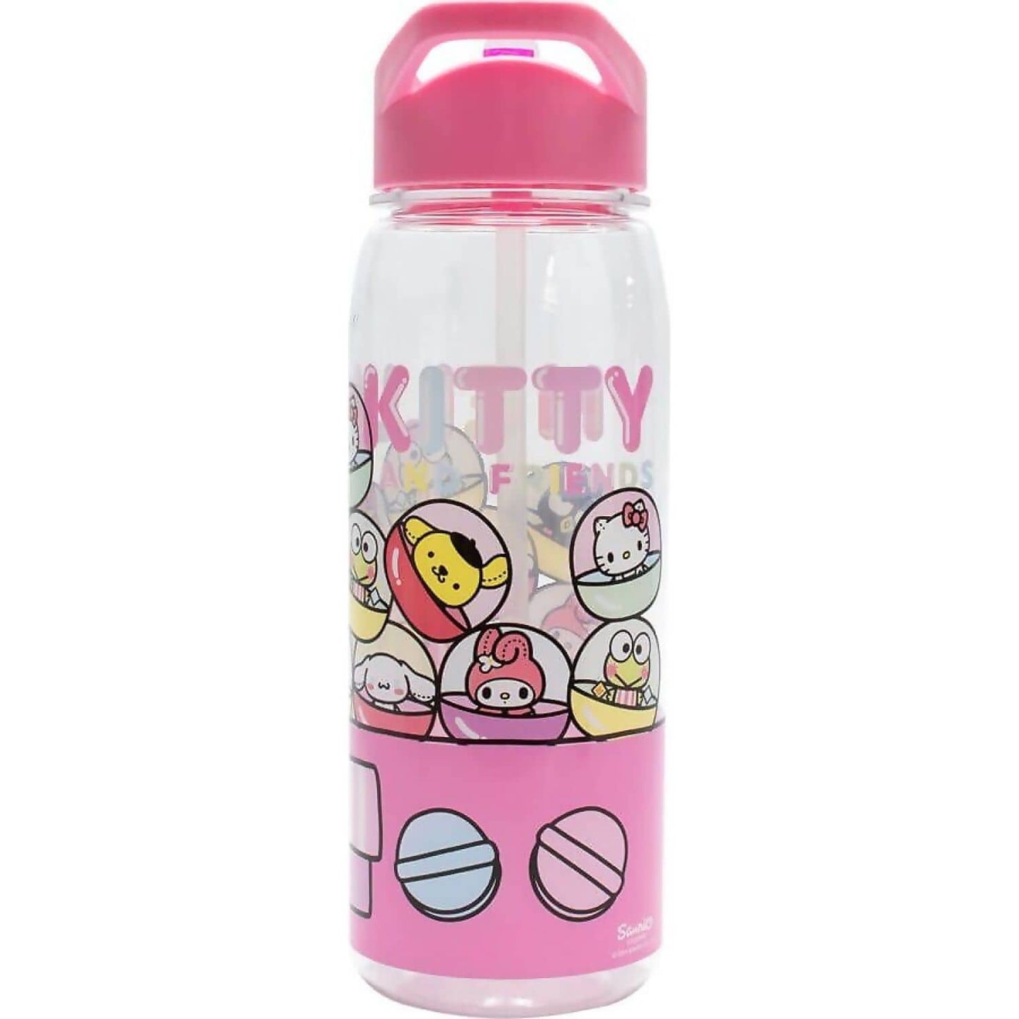 Hello Kitty -  and Friends - Hello Kitty Flip Top Bottle 650ml - Jasnor