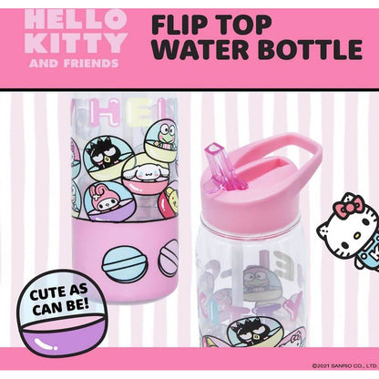 Hello Kitty -  and Friends - Hello Kitty Flip Top Bottle 650ml - Jasnor