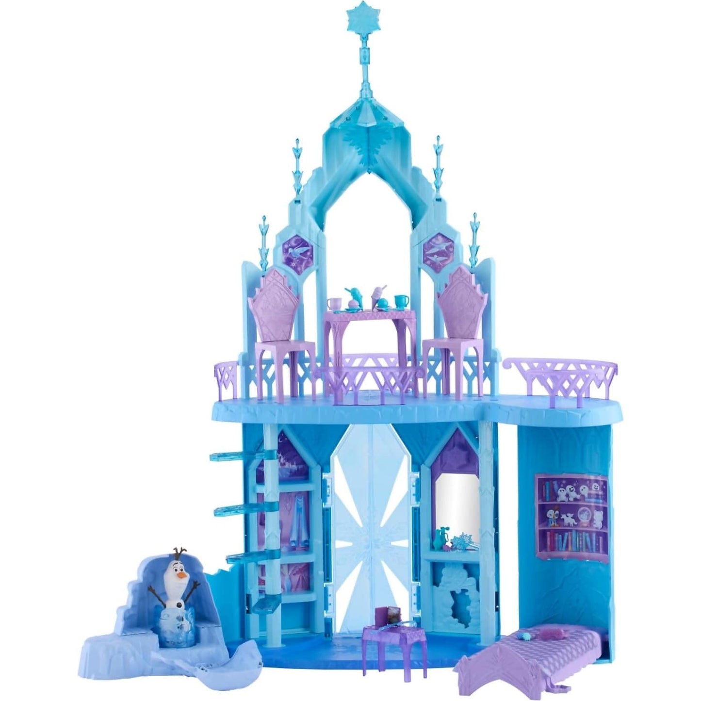 Disney -  Frozen- Elsa's Frozen Ice Palace Castle Playset with Olaf & Accessories - Mattel