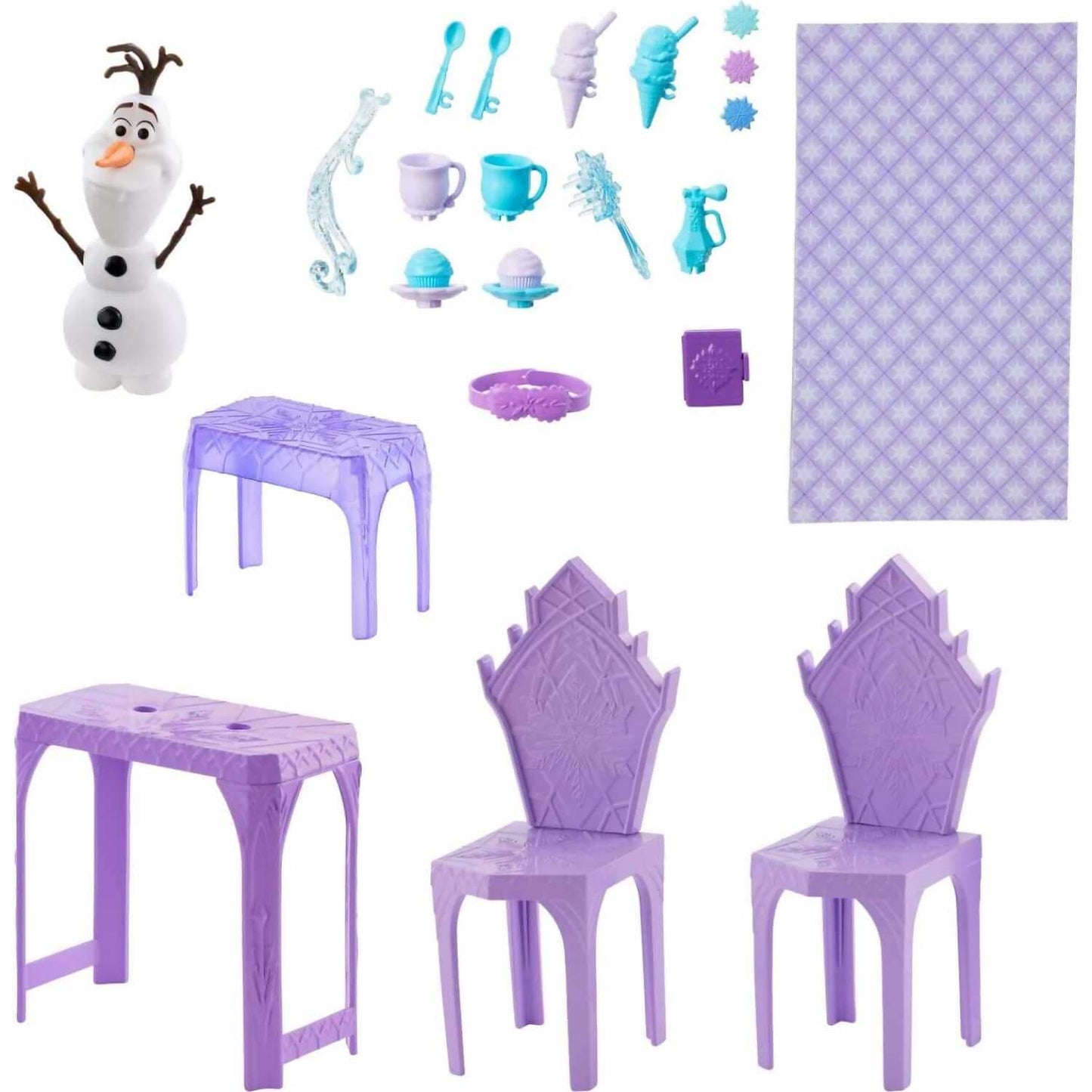 Disney -  Frozen- Elsa's Frozen Ice Palace Castle Playset with Olaf & Accessories - Mattel