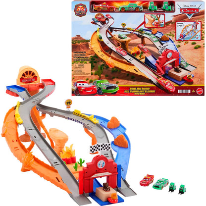 Disney -  Pixar - Cars Radiator Springs Race & Rescue Road Raceway Playset With 4 Toy Cars - Mattel