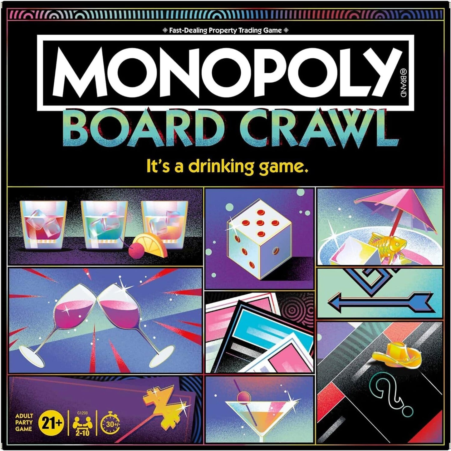 Hasbro -  Gaming - Monopoly Board Crawl Party Drinking Game for Adults