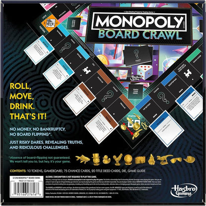 Hasbro -  Gaming - Monopoly Board Crawl Party Drinking Game for Adults