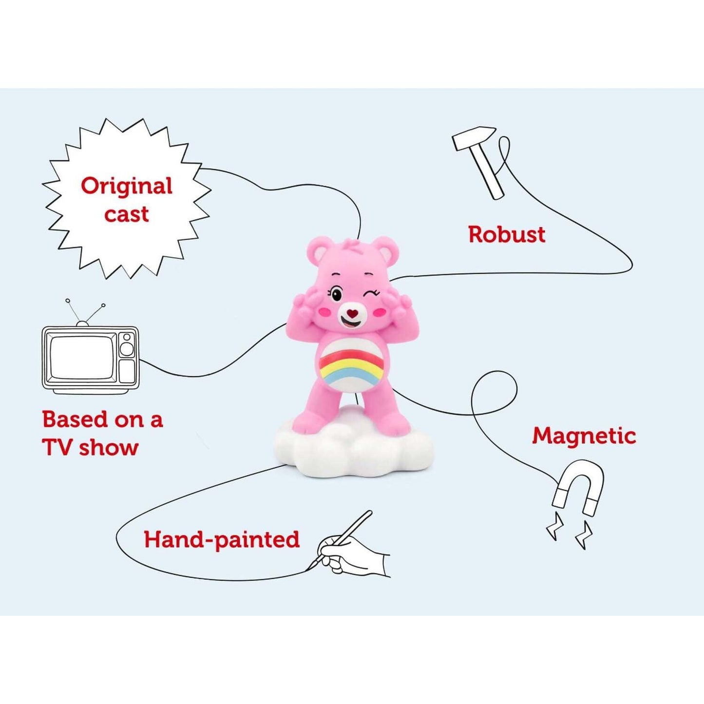 Tonies - Care Bears Cheer Bear Tonie Audio Character (Toniebox Not Included)