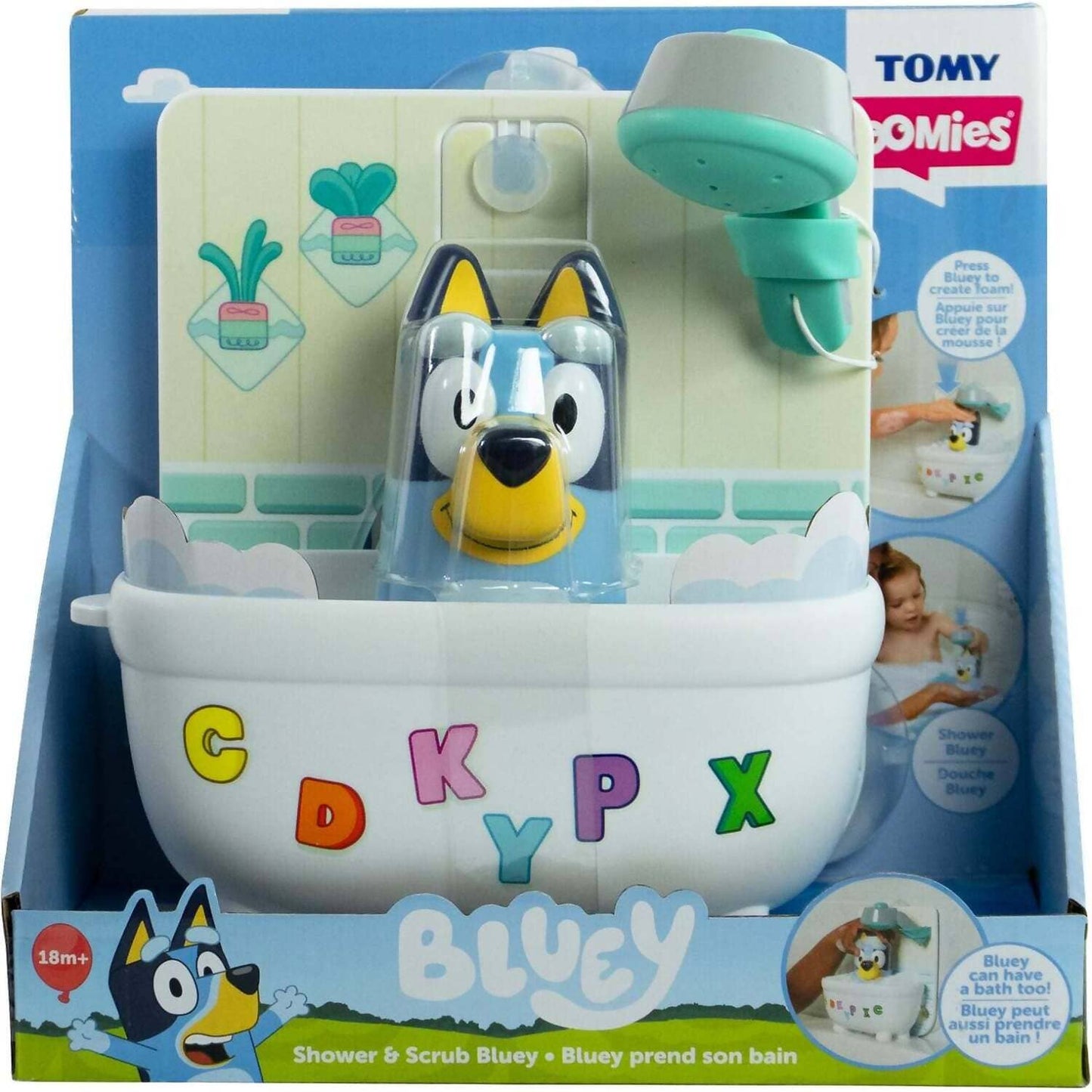 TOMY -  - Toomies - Bluey Shower & Scrub Bath Set