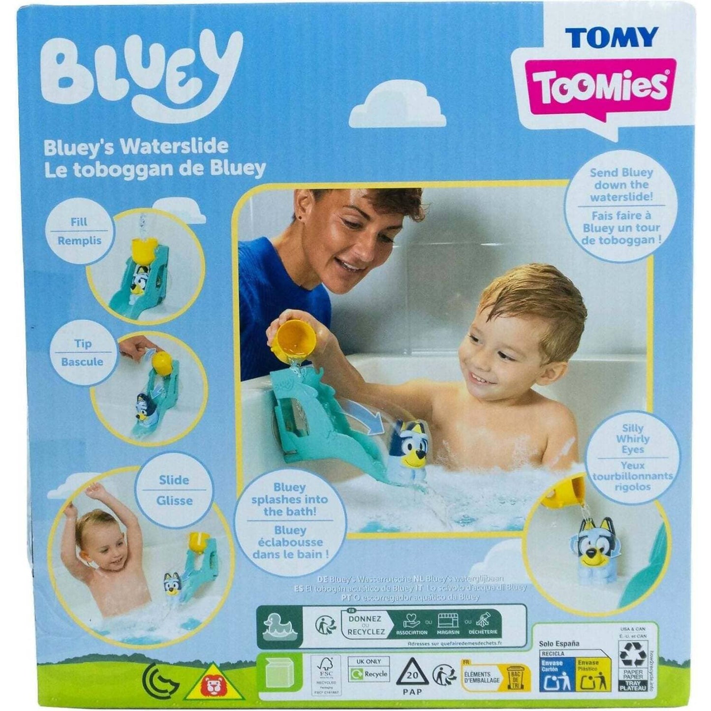 TOMY -  - Toomies - Bluey Waterslide Bath Set