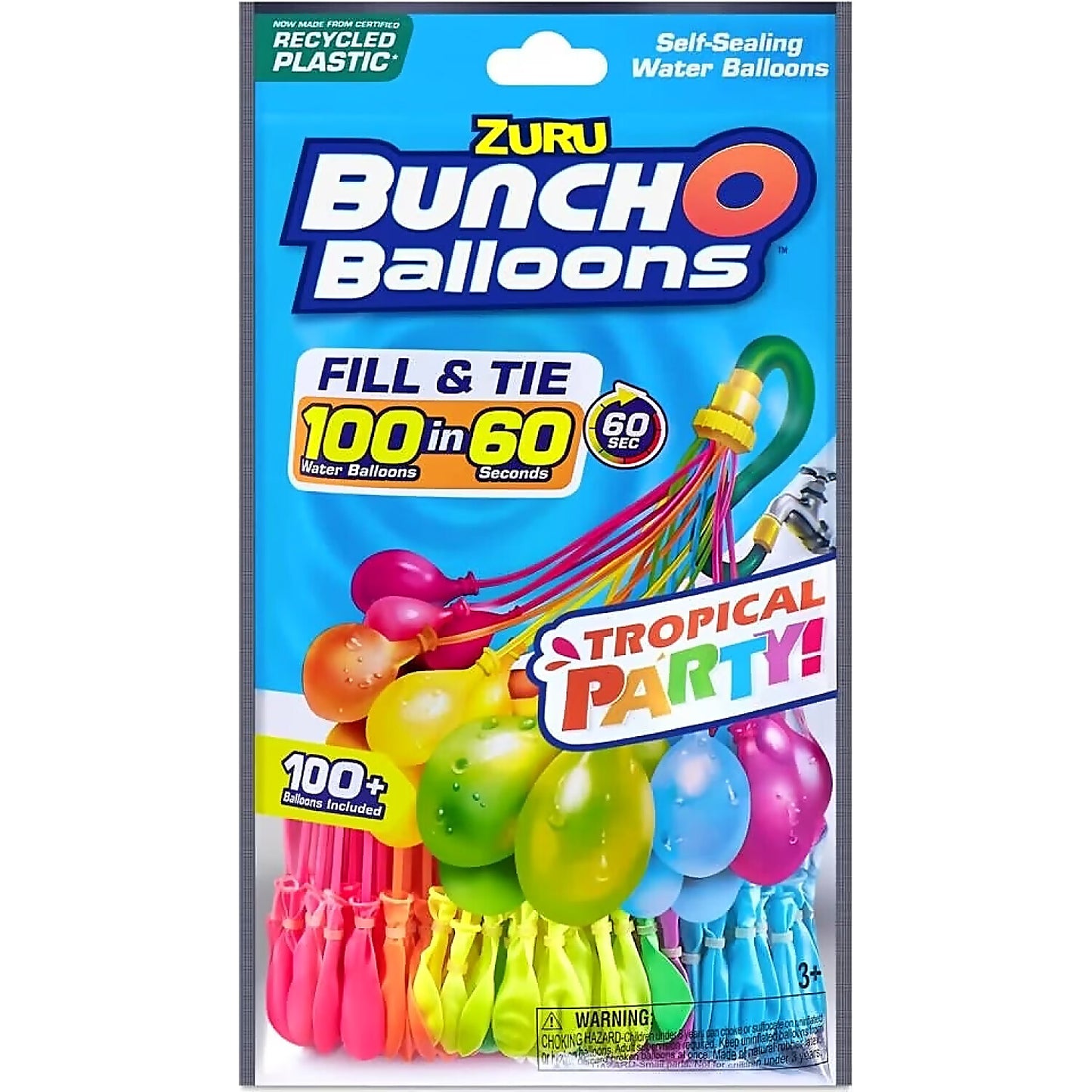 Zuru -  Bunch O Balloons - Tropical Party! Self-Sealing Water Balloons