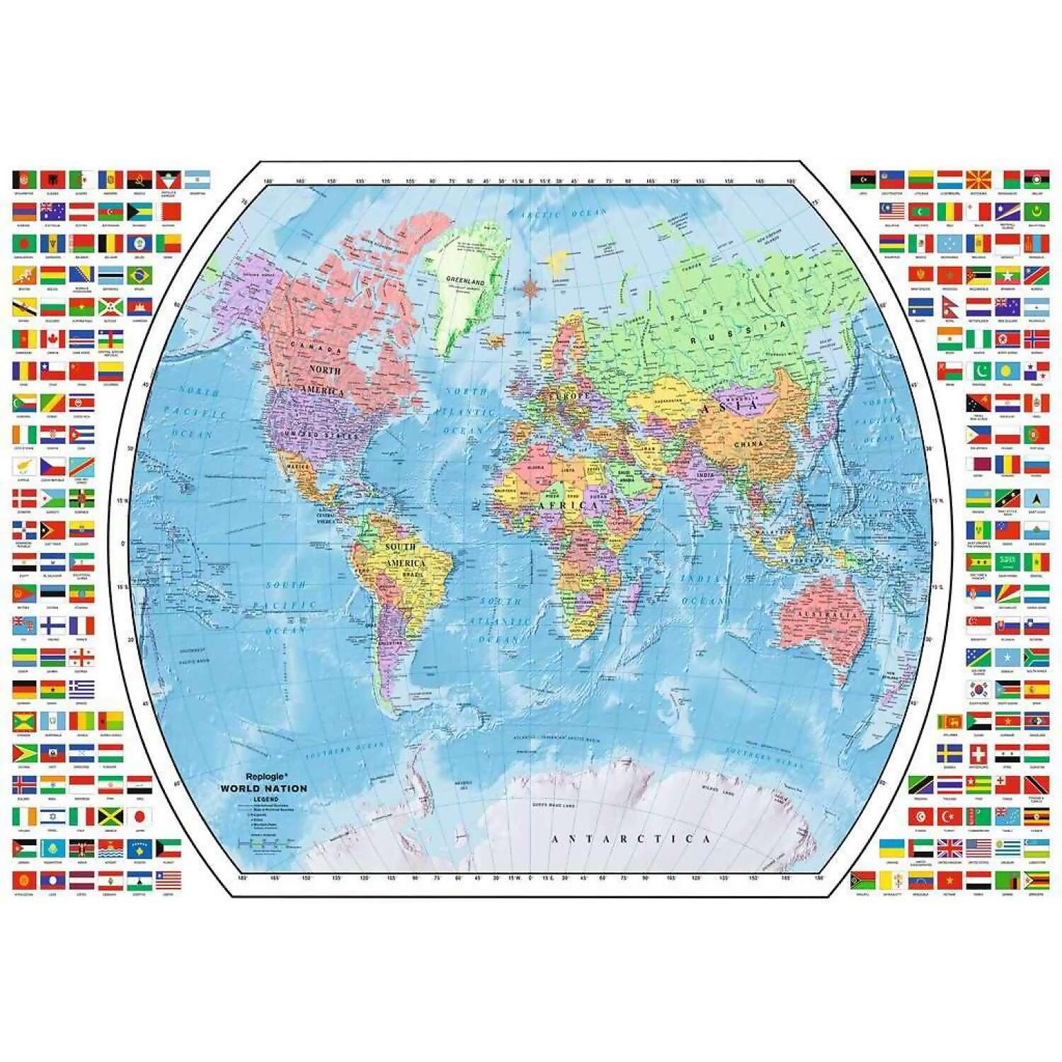 Ravensburger - Political World Medium Jigsaw Puzzle 1000 Pieces