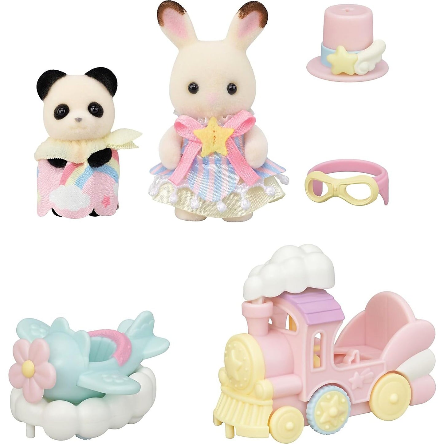Sylvanian Families - Amusemant Park Ride Set - Plane & Train