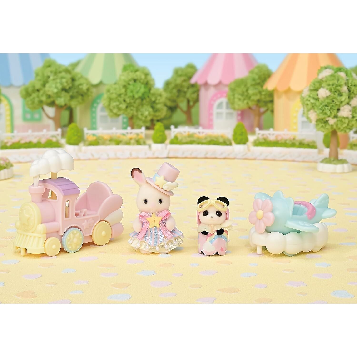 Sylvanian Families - Amusemant Park Ride Playset - Plane & Train