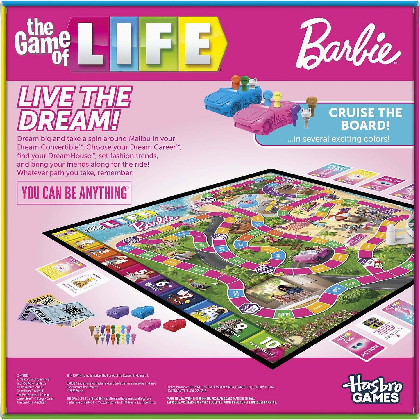 Hasbro -  Games - The Game of LIFE - Barbie