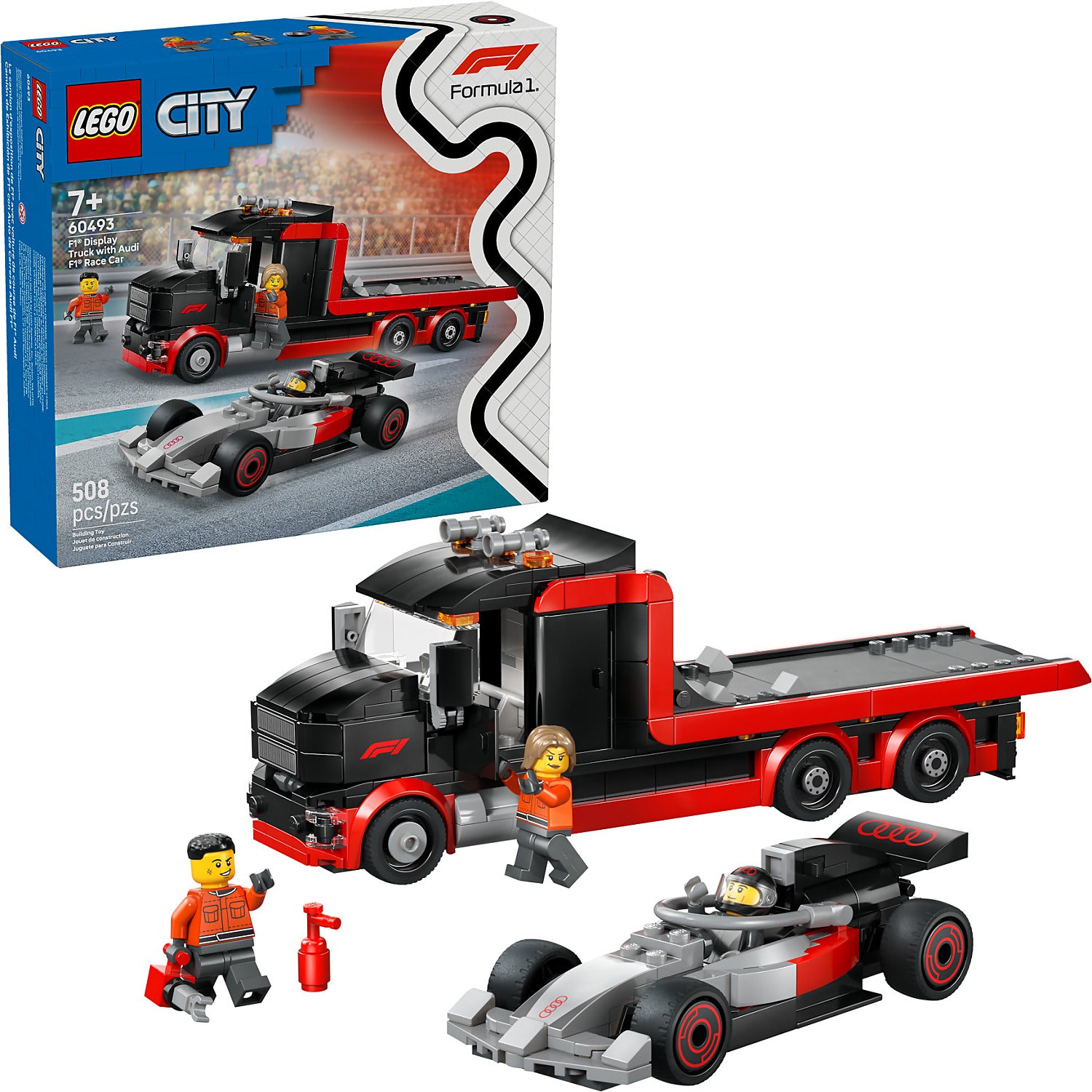 LEGO 60493 F1 Display Truck with Audi F1 Race Car - City