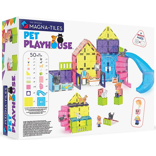 Magna-Tiles - Pet Playhouse 50pce Magnetic Construction Set - Johnco