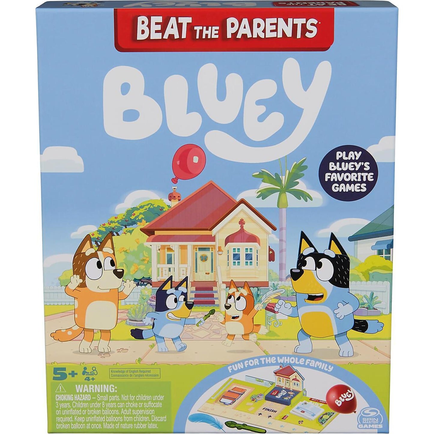 Spin Master -  Games - Bluey Beat the Parents Family Board Game