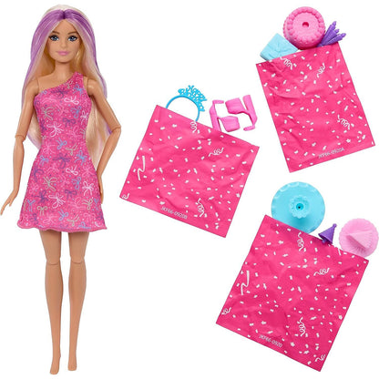 Barbie - Rise & Surprise Pet Birthday Series Doll & Accessories with Slide & Surprises - Mattel
