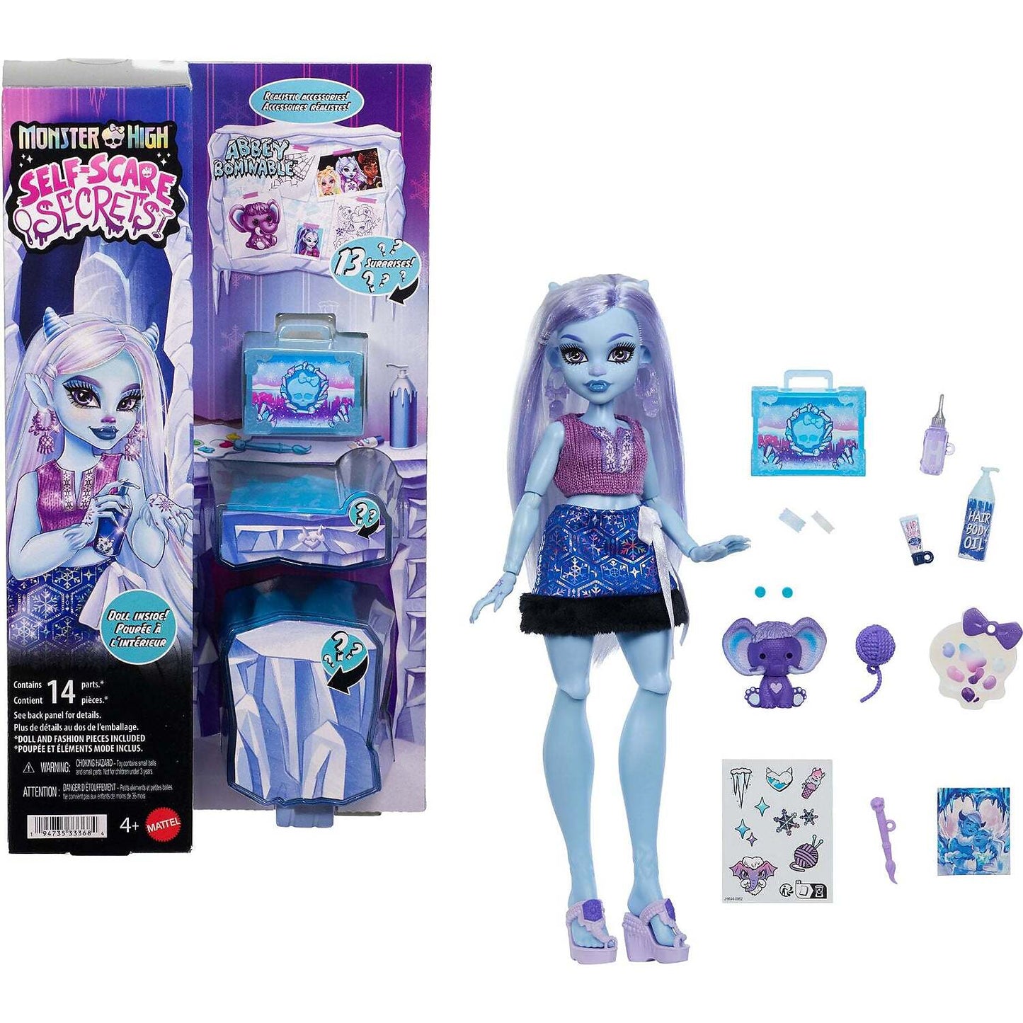 Monster High - Self-Scare Secrets Abbey Bominable Fashion Doll with 13 Surprises - Mattel
