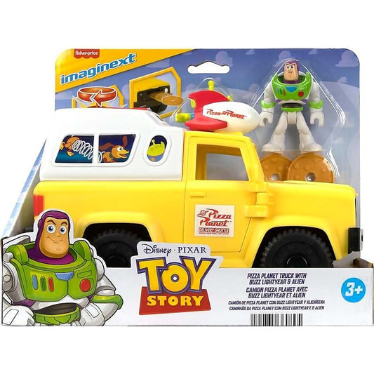 Imaginext - Disney Pixar Toy Story Pizza Planet Truck With Buzz Lightyear & Alien Action Figures