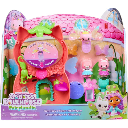 Gabby's Dollhouse - Fairylandia Kitty Fairy's Flutter-riffic Playset