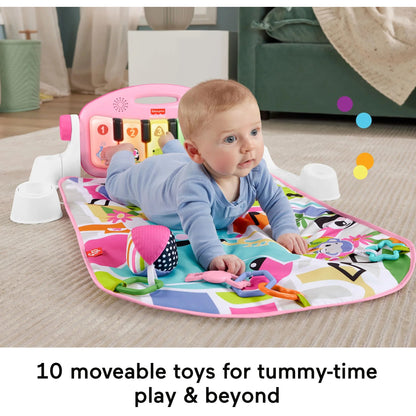 Fisher-Price - Glow And Grow Kick & Play Piano Gym - Pink