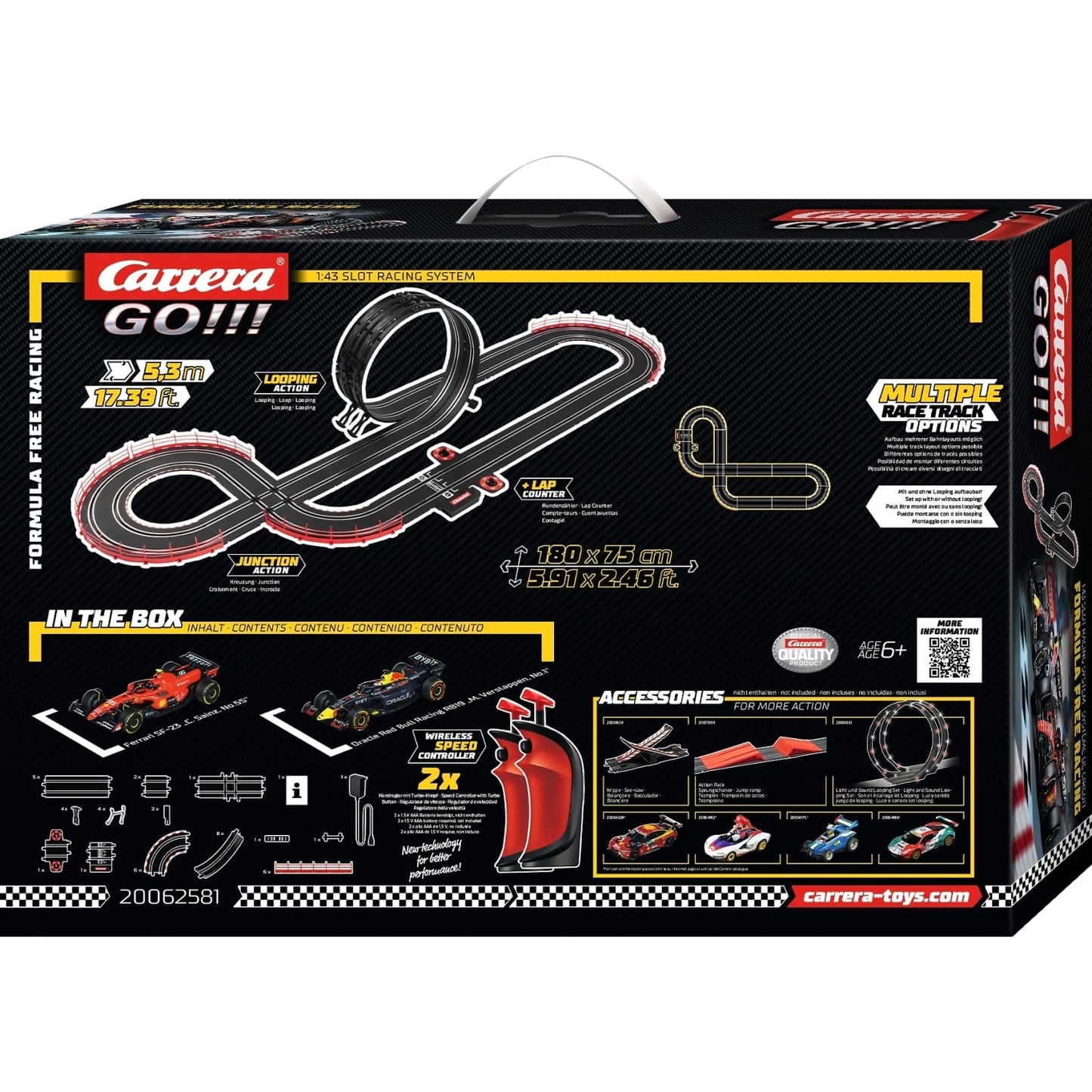 Carrera -  GO 1:43 - Formula Free Racing (Wireless) - Slot Car Set