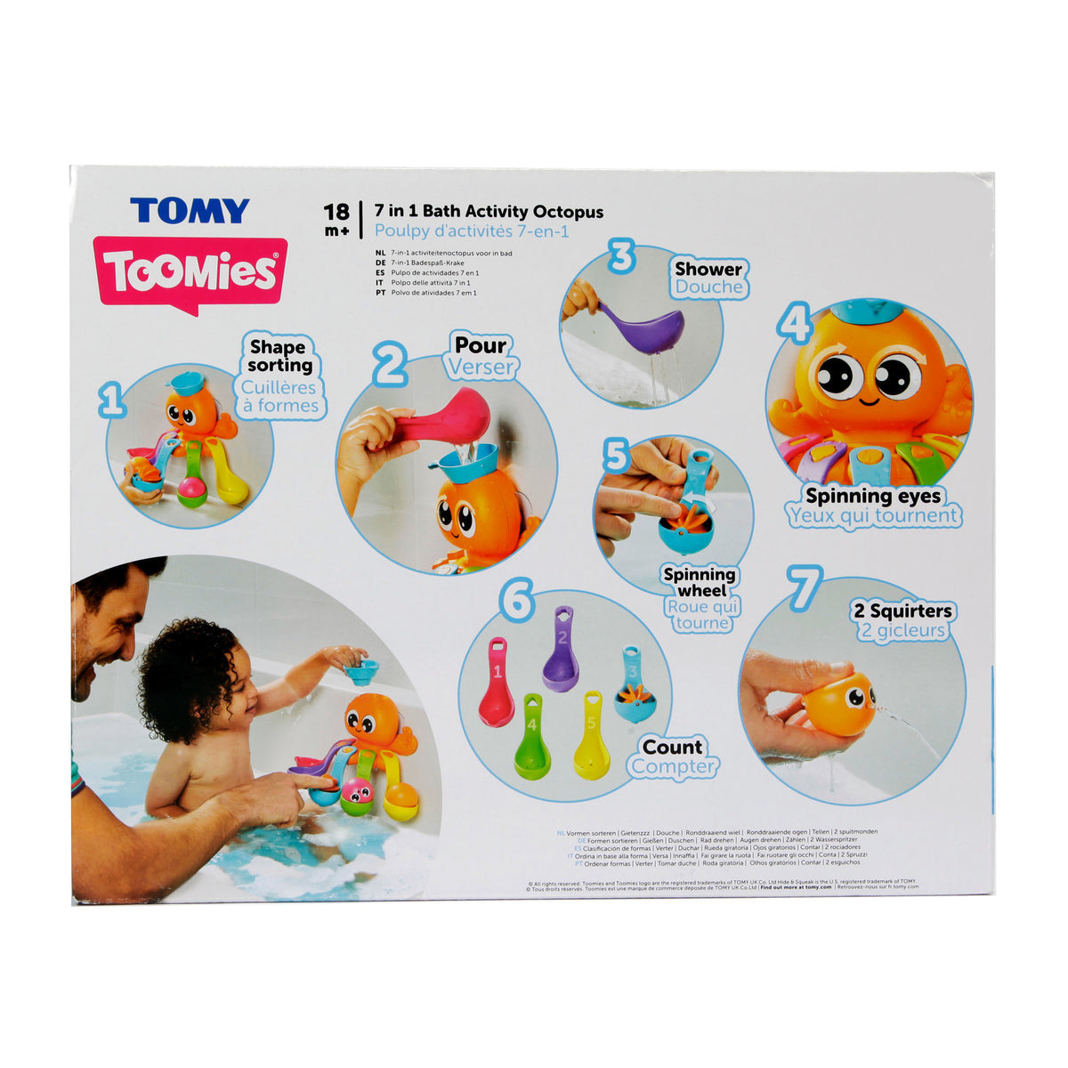 TOMY - 7 In 1 Bath Activity Octopus Playset