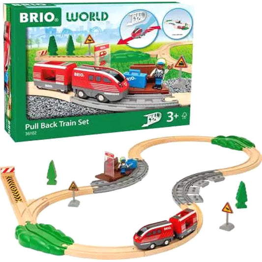BRIO World - Pull Back Train Set 28 Pieces