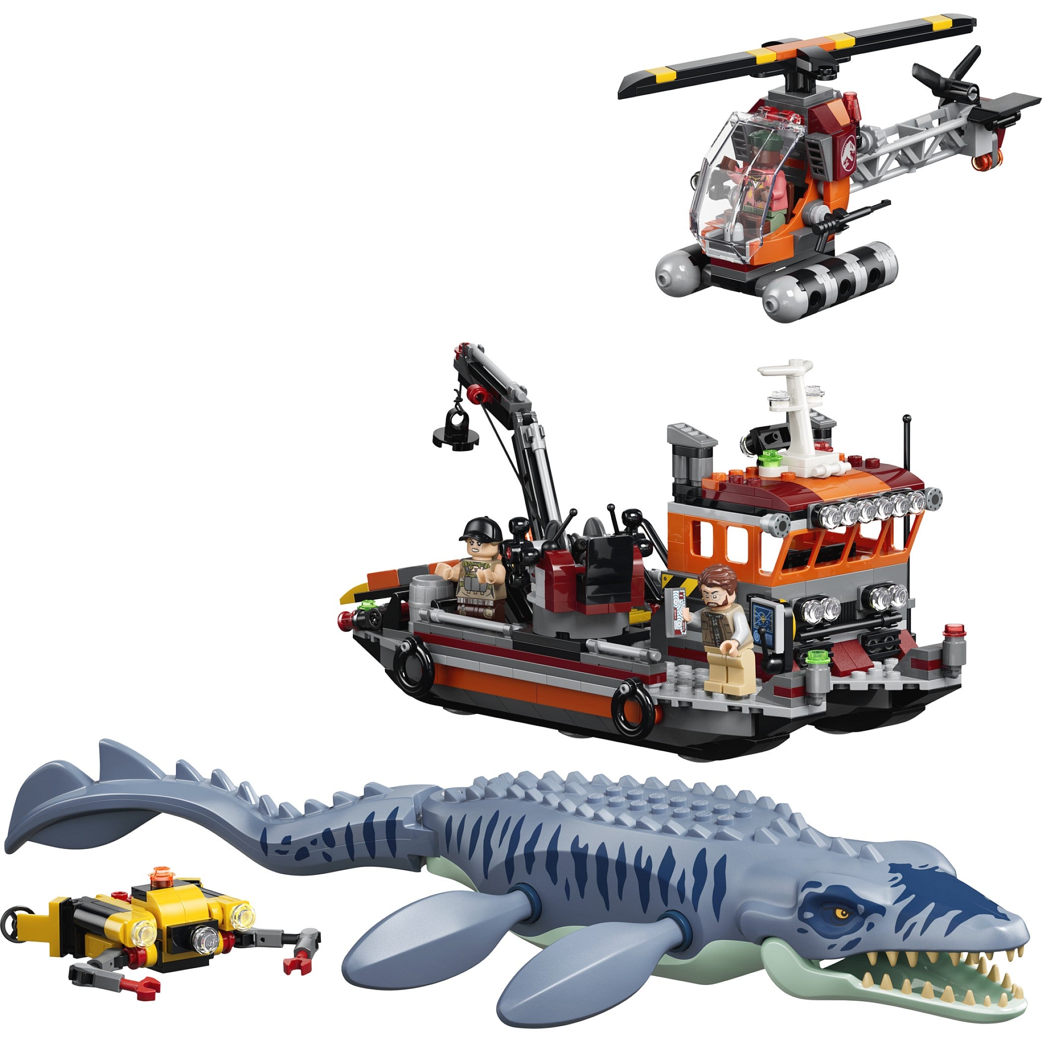 LEGO 77983 Mosasaurus Dinosaur Boat Attack - Jurassic World