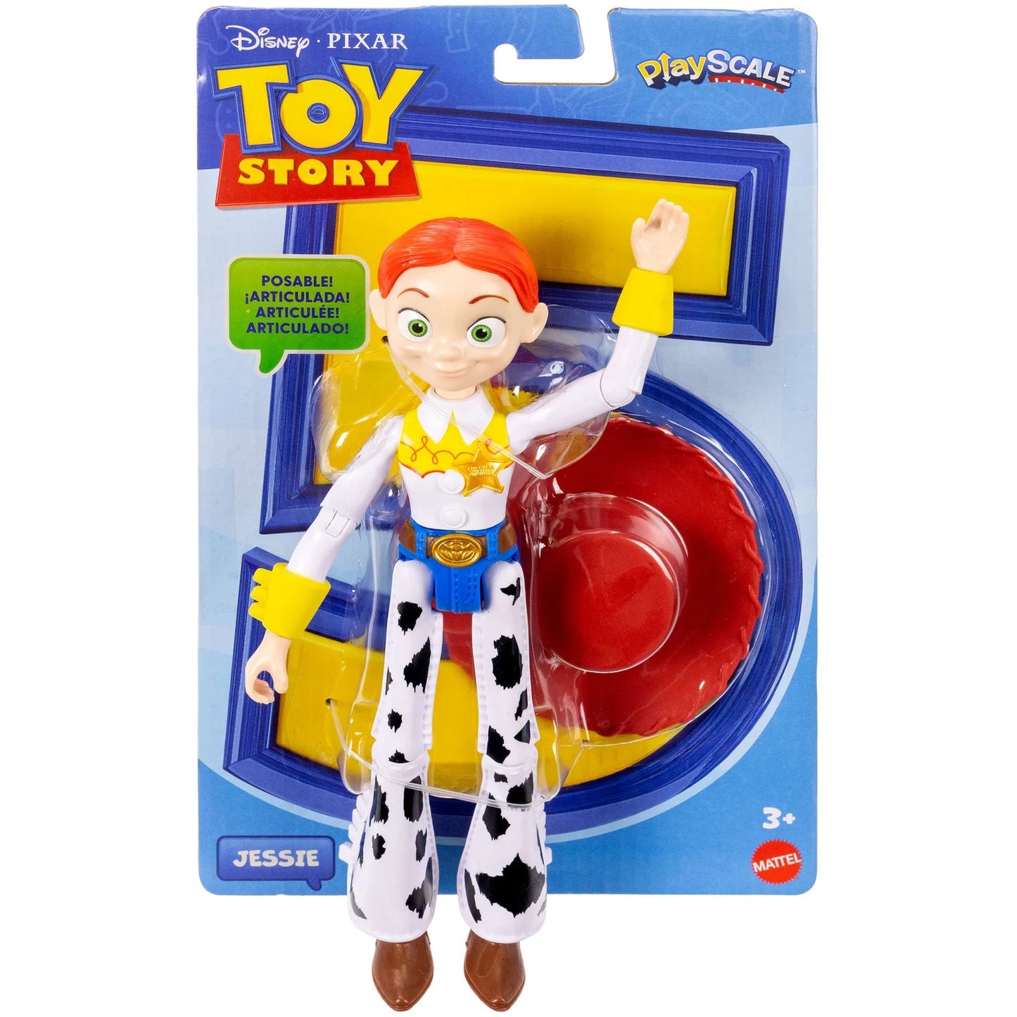 Disney -  and Pixar - Toy Story 5 Jessie Action Figure 8.8-inch Tall Cowgirl 12 Posable Joints - Mattel