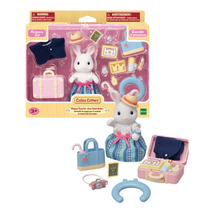 Sylvanian Families - Weekend Travel Set With Snow Rabbit Mother Animal Doll Playset