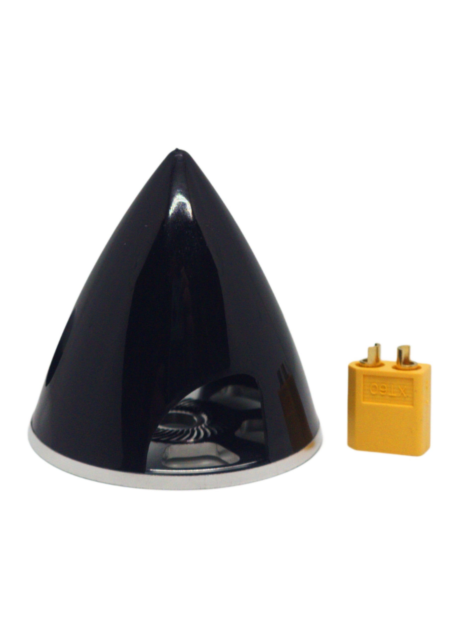GEMFAN SPINNER 57MM BLACK ALUMINIUM BACKPLATE