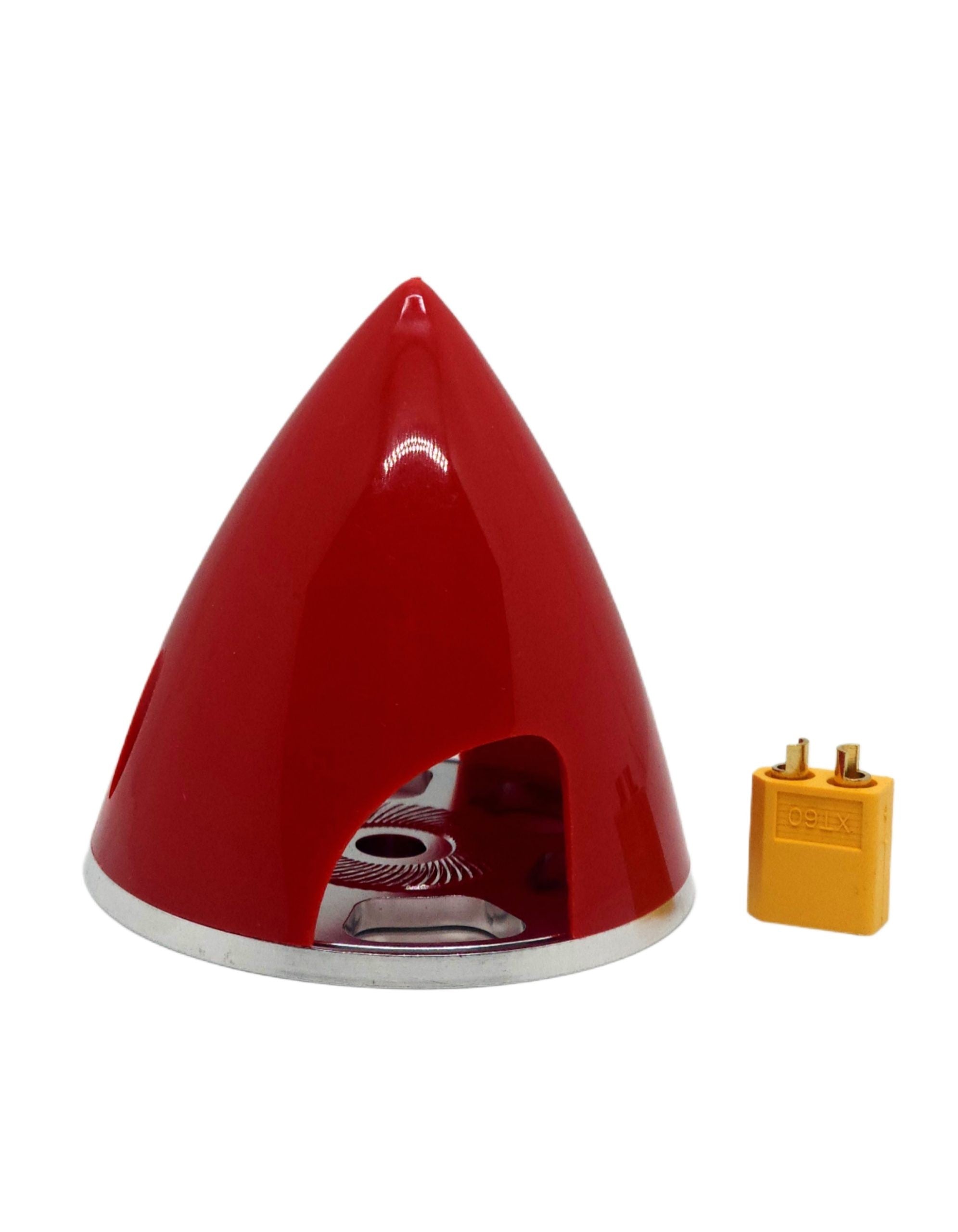 GEMFAN SPINNER 70MM RED ALUMINIUM BACKPLATE