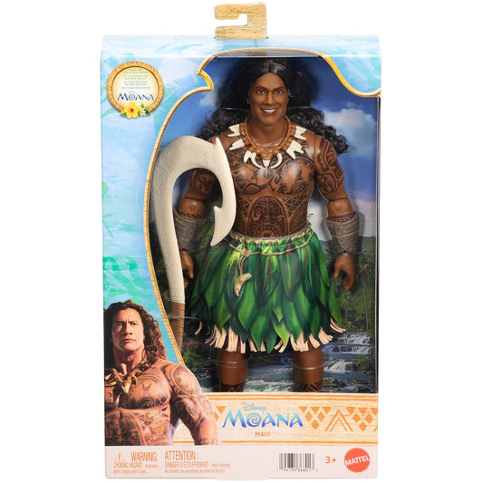 Disney - Moana Maui Doll with Removable Fashion & 4 Accessories Inspired by Live Action Movie - Mattel