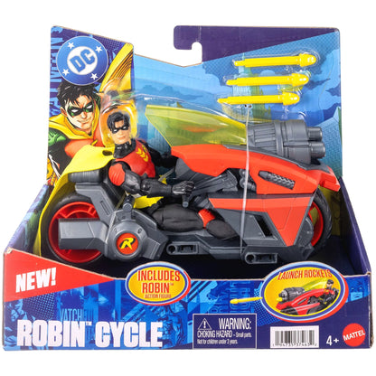 DC - Premier 6.5 Inch Action Figure - Robin Cycle with Projectile Launch - Mattel